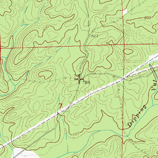 Topographic Map of Emuckfaw (historical), AL