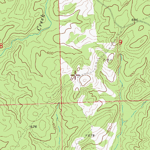 Topographic Map of Rock Mountain Church (historical), AL
