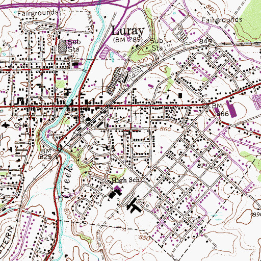 Topographic Map of Mount Carmel Regular Baptist Church, VA