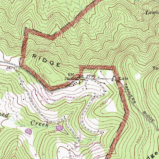 Topographic Map of Saint Luke Mission (historical), VA