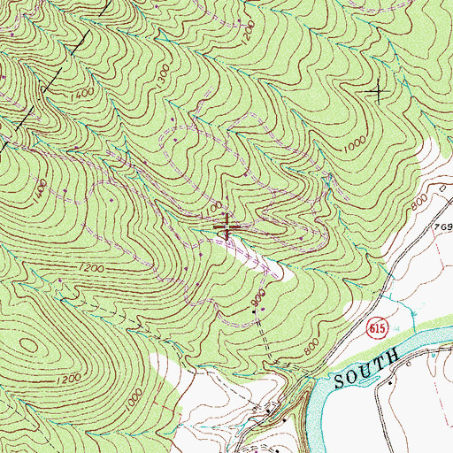 Topographic Map of Shenandoah Forest, VA