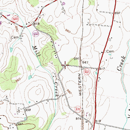 Topographic Map of Spitler School (historical), VA