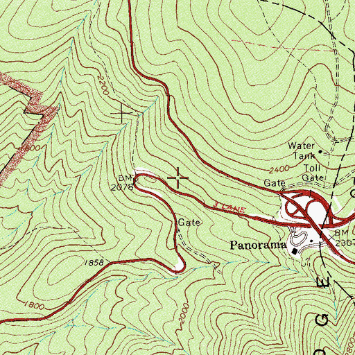 Topographic Map of Thornton Gap School (historical), VA