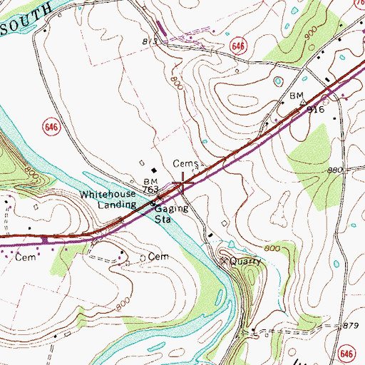 Topographic Map of White House, VA