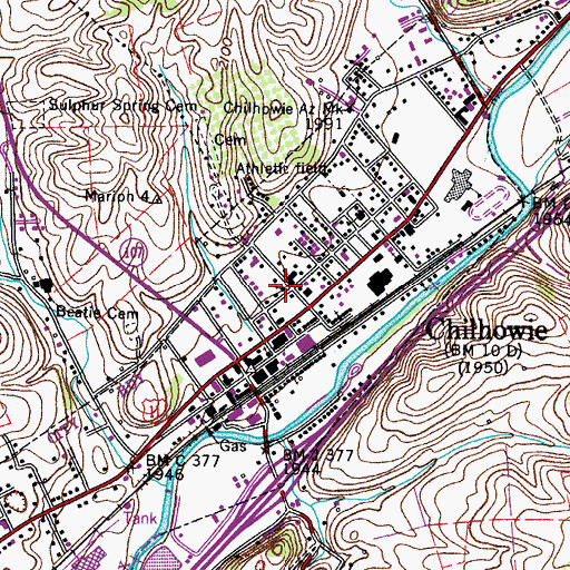 Topographic Map of Chilhowie Christian Church, VA