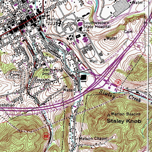 Topographic Map of Church of God, VA