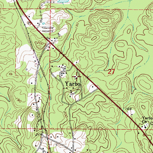 Topographic Map of King Chapel Church, AL