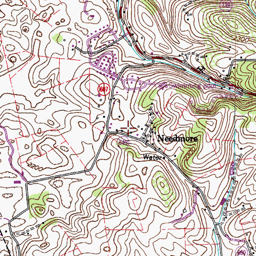 Topographic Map of Flatwood School (historical), VA