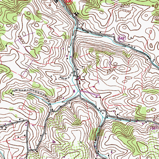Topographic Map of Gallahorn School (historical), VA