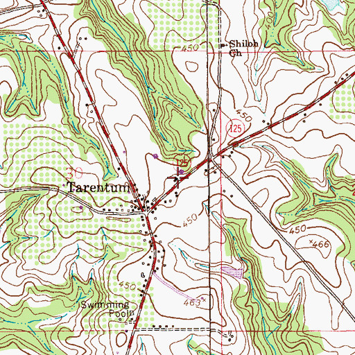 Topographic Map of Tarentum School, AL