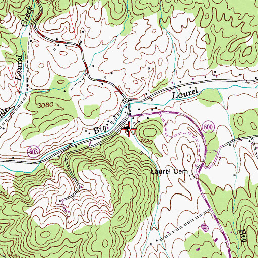 Topographic Map of Konnarock School (historical), VA