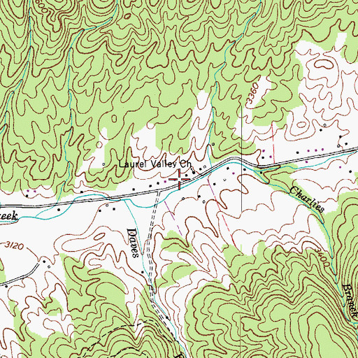 Topographic Map of Laurel School (historical), VA