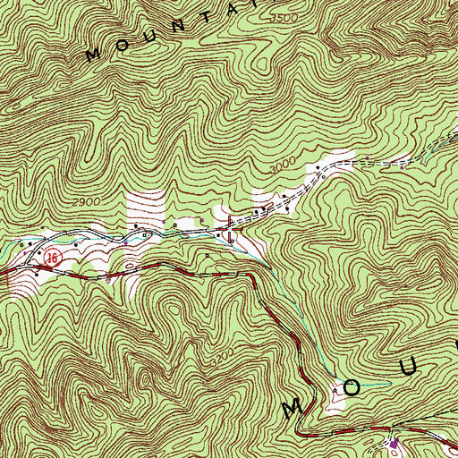 Topographic Map of Long Hollow, VA