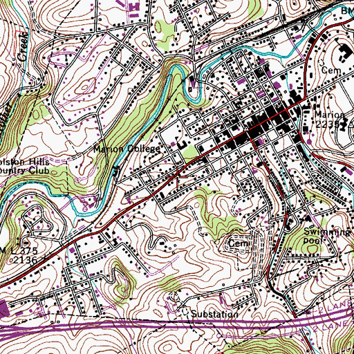 Topographic Map of Mount Pleasant United Methodist Church, VA