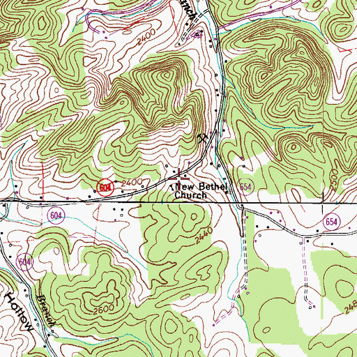 Topographic Map of Oak Grove School (historical), VA