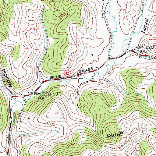 Topographic Map of Old Cove School (historical), VA