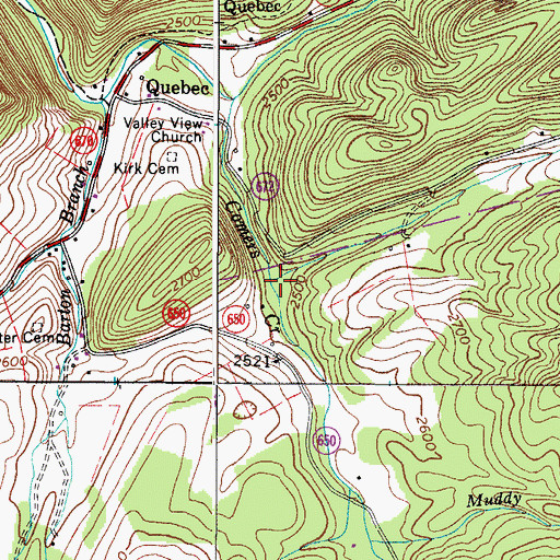 Topographic Map of Slabtown Hollow, VA