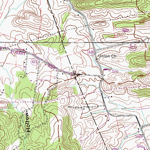 Topographic Map of Union School (historical), VA