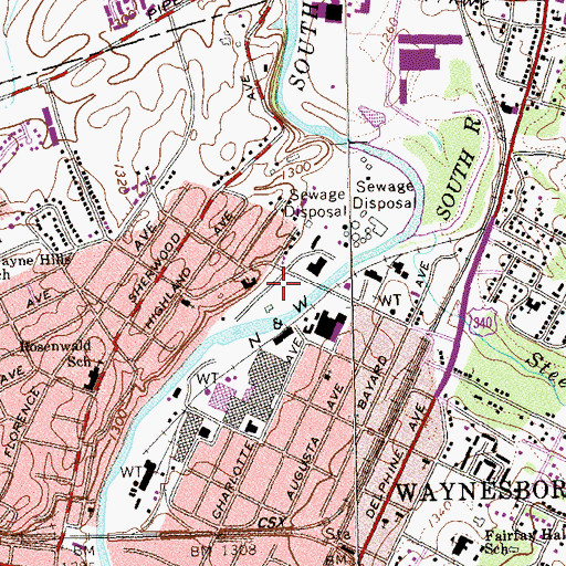 Topographic Map of North Park, VA