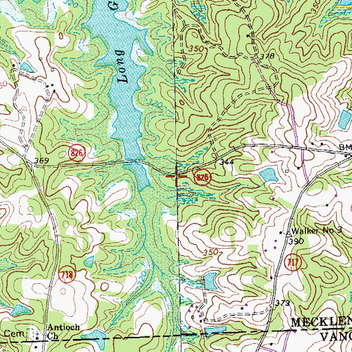 Topographic Map of Antioch School (historical), VA