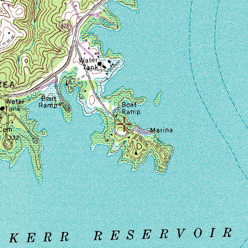 Topographic Map of Aurora Park, VA