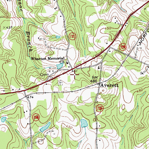 Topographic Map of Averett School (historical), VA