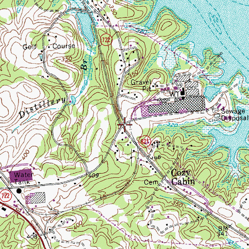 Topographic Map of Blanks, VA