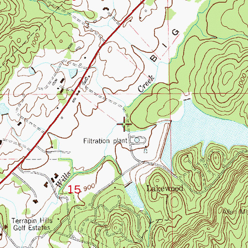 Topographic Map of Allen Branch, AL