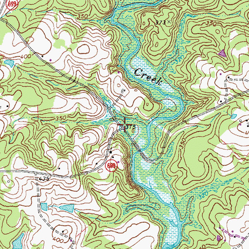 Topographic Map of Bluestone, VA