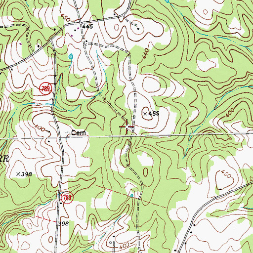Topographic Map of Bowen Cemetery, VA