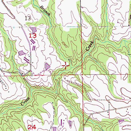 Topographic Map of Allen Branch, AL