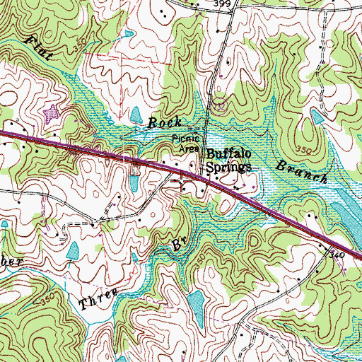 Topographic Map of Buffalo Tabernacle Cemetery, VA