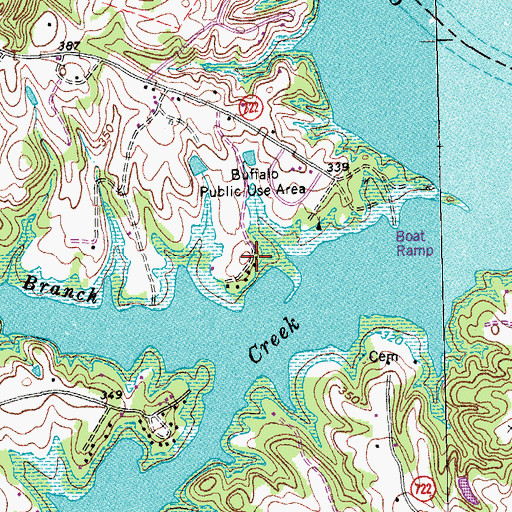 Topographic Map of Carters Point, VA