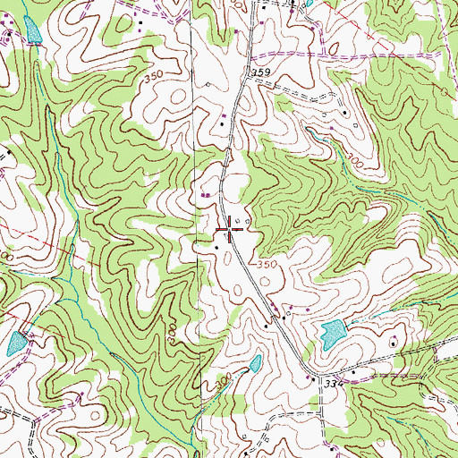 Topographic Map of Cedar Grove School (historical), VA