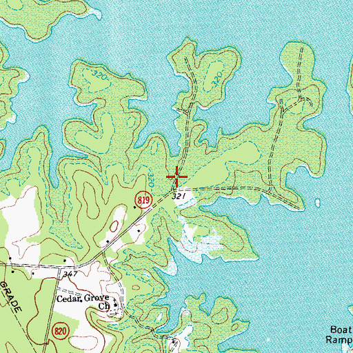 Topographic Map of Cedar Grove Wildlife Management Area, VA