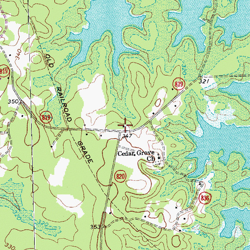 Topographic Map of Cedar Grove School (historical), VA