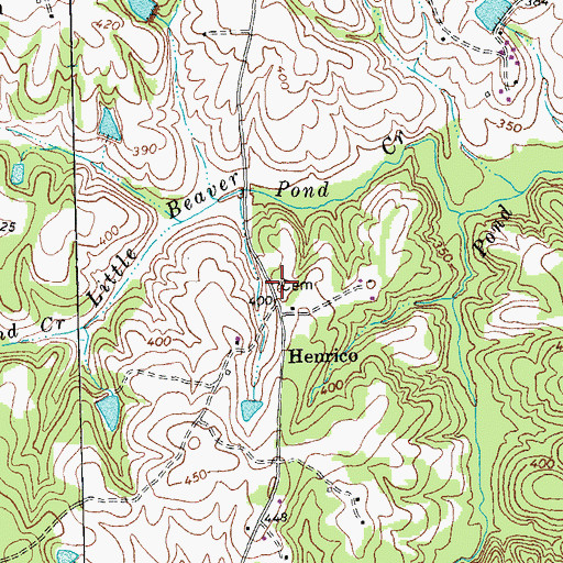 Topographic Map of Chandler Cemetery, VA