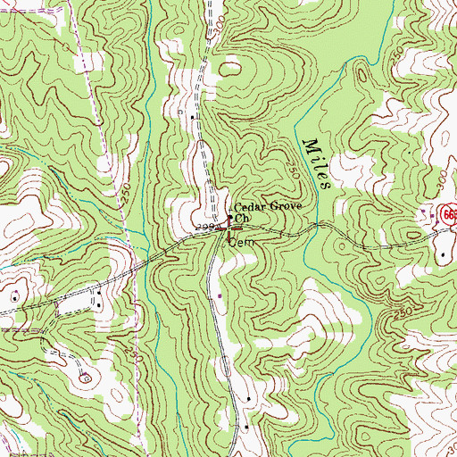 Topographic Map of Christ Church (historical), VA