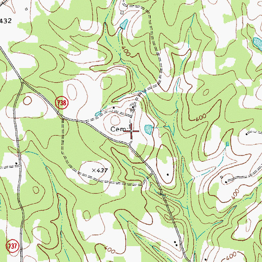 Topographic Map of Clark Cemetery, VA