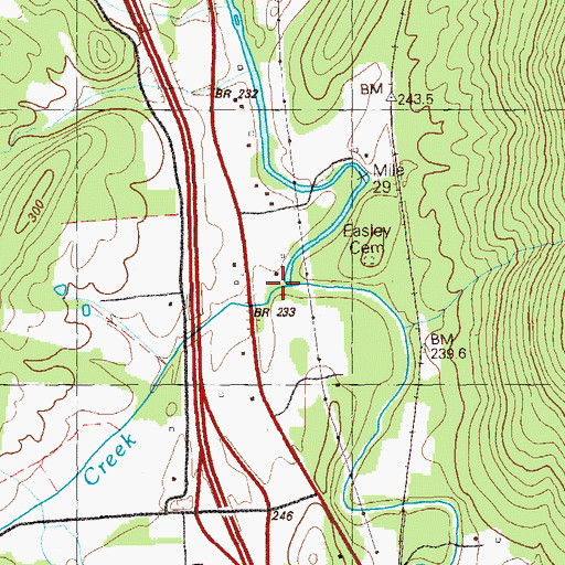 Topographic Map of Allison Creek, AL