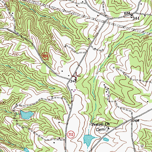 Topographic Map of Cotton Creek School (historical), VA