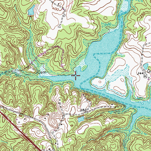 Topographic Map of Crowders Branch, VA