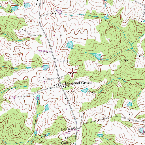 Topographic Map of Diamond Grove School (historical), VA