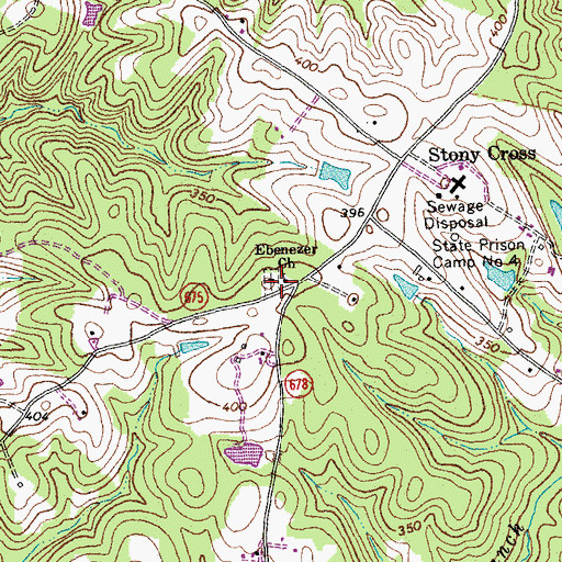 Topographic Map of Ebenezer Cemetery, VA