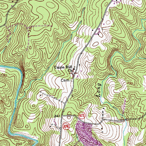 Topographic Map of Ebenezer School (historical), VA
