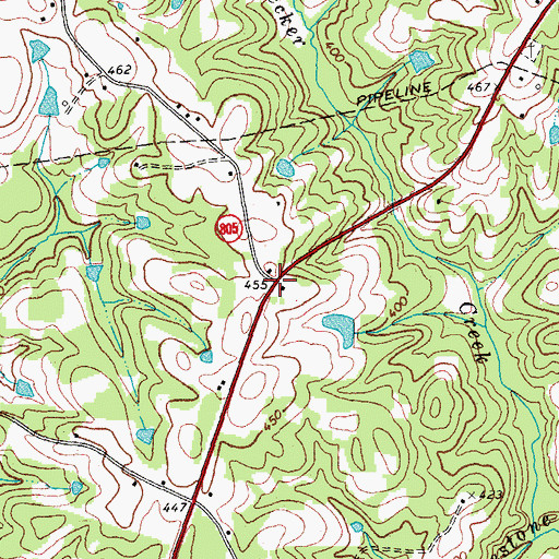 Topographic Map of Evdaileys Store (historical), VA