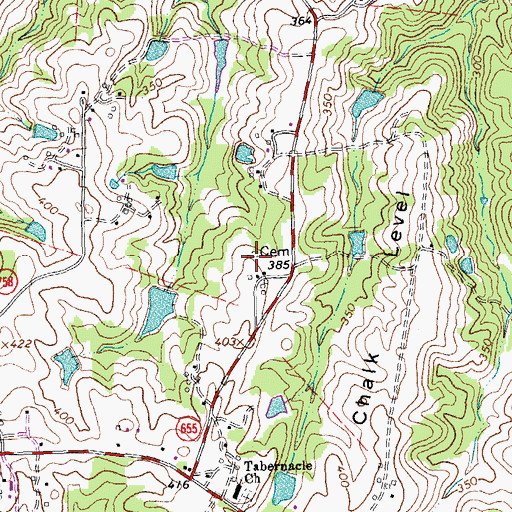 Topographic Map of Ferguson Cemetery, VA