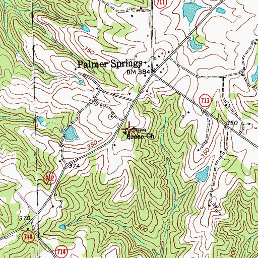 Topographic Map of Grace Cemetery, VA