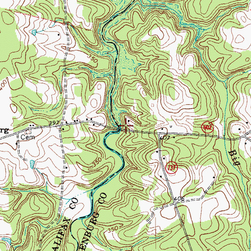 Topographic Map of Heights Mill, VA