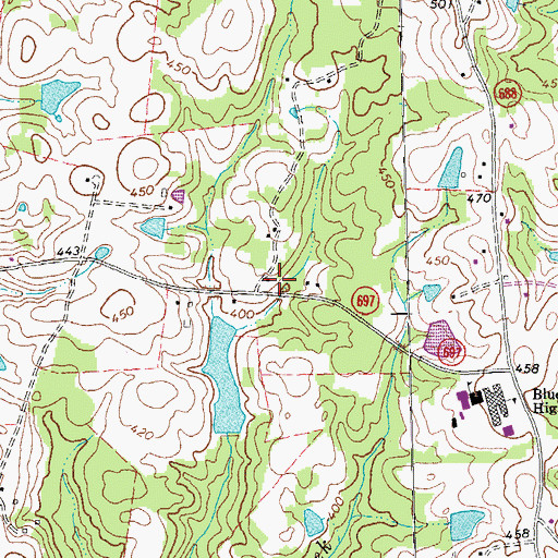 Topographic Map of Hollow Rock School (historical), VA